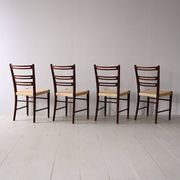 Scandinavian chairs in wood and leather