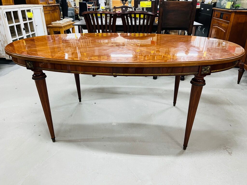Inlaid rosewood dining table
