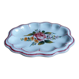 Ramekin cup in glazed ceramic decoration flowers painted