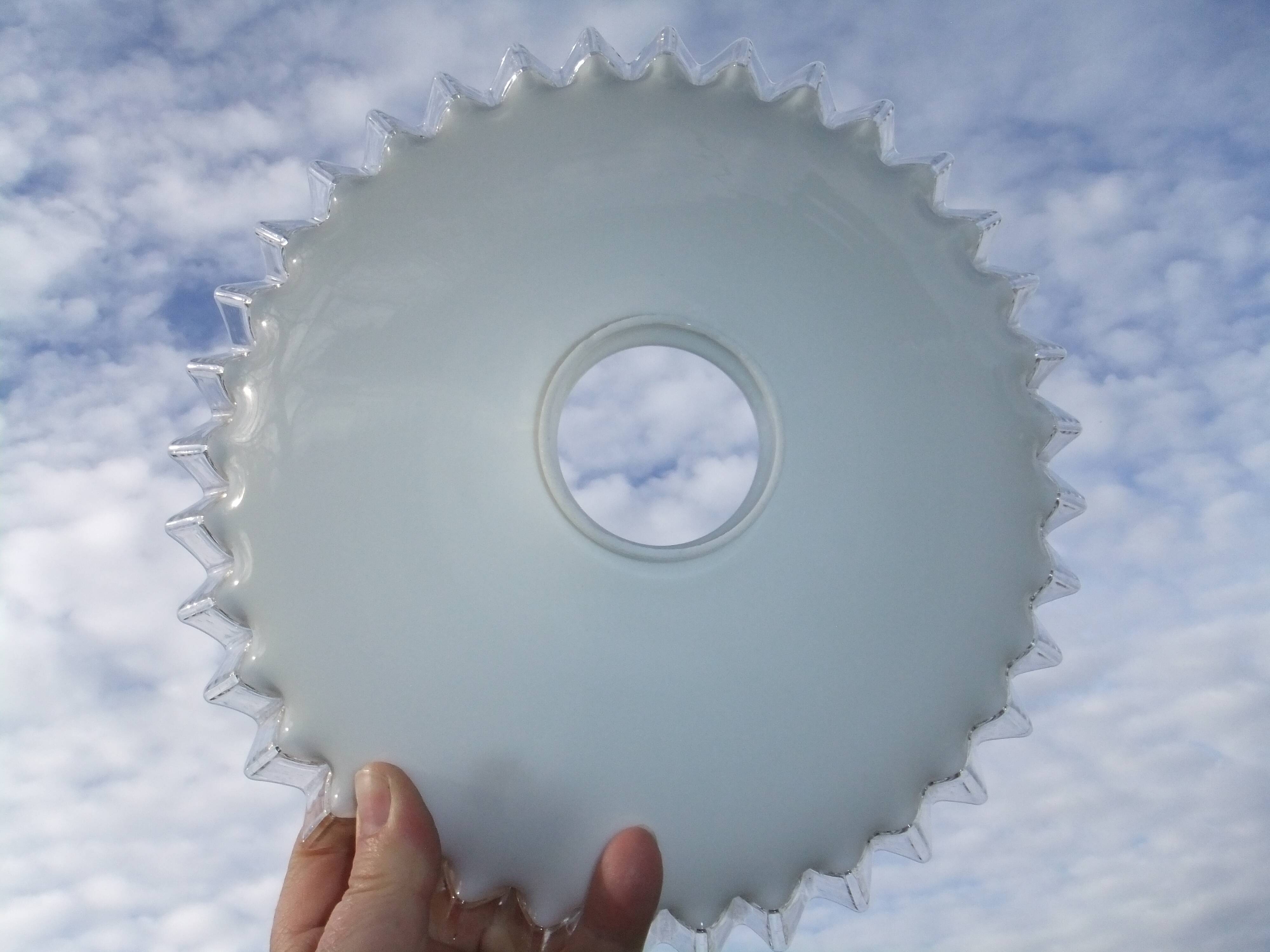 Opaline mount drop speckled lace lampshade pendant chandelier lamp tu