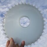 Opaline mount drop speckled lace lampshade pendant chandelier lamp tu