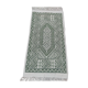 Classic white and green carpet handmade in pure wool