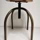 Set of 3 vintage stools of industrial style, medical office