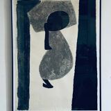 Lithographie originale Sleeping Infant édition II de Gregorio Prestopino numérotée et signée. 55/60 vers 1960.