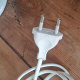 Ceramic palm lamp and white opaline globe