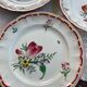 Lot de 6 assiettes à dessert Lunéville décor de fleurs