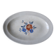 Plat ovale décor floral Digoin Sarreguemines