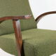 Olive Green Boucle Armchair design by Lejkowski – Leśniewski, 1970s