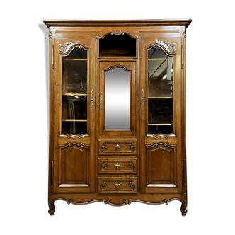 Louis XV style library in solid cherry