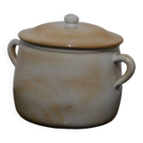 Soup tureen, glazed earthenware pot.