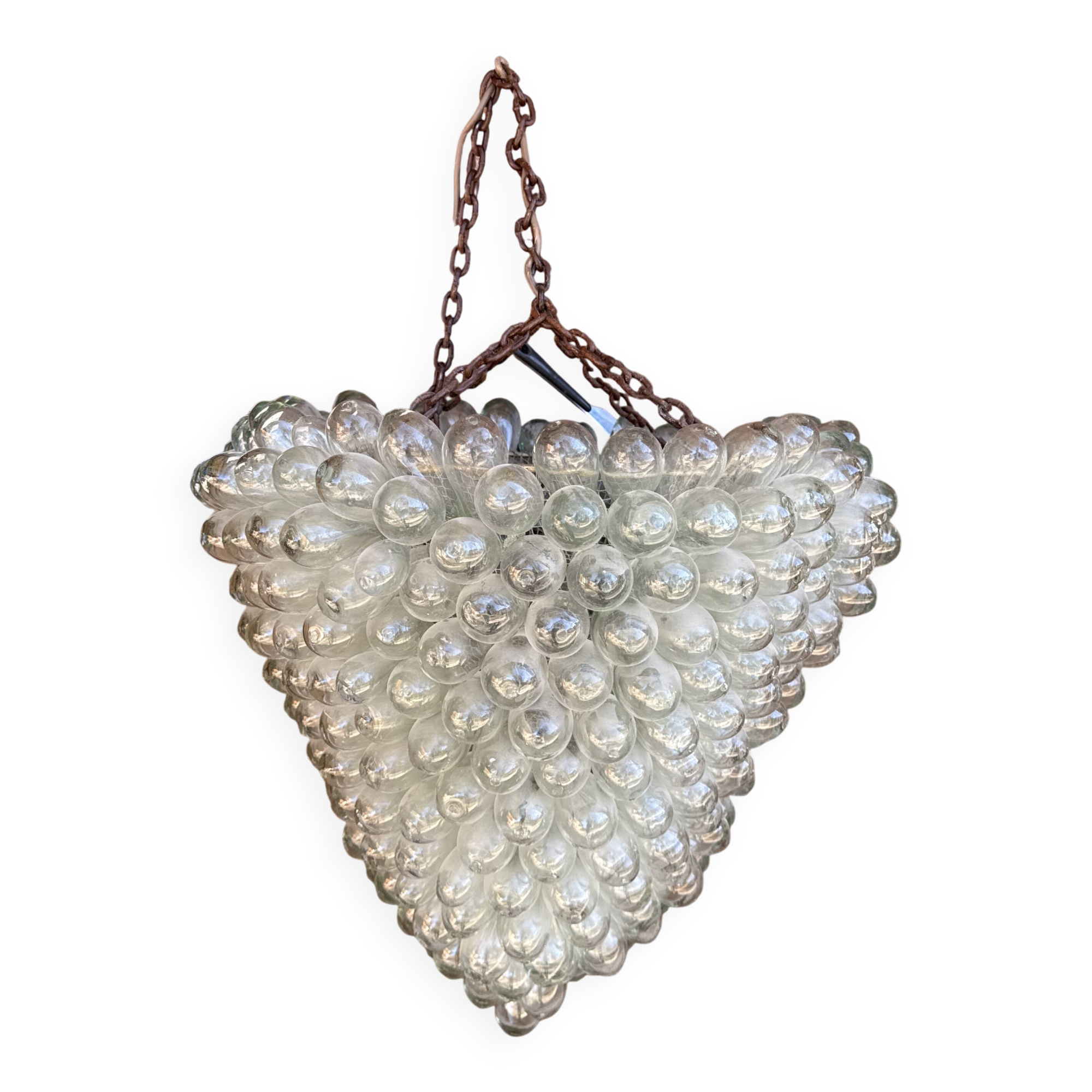 Organic lustre blown glass drops, Italy 1970s