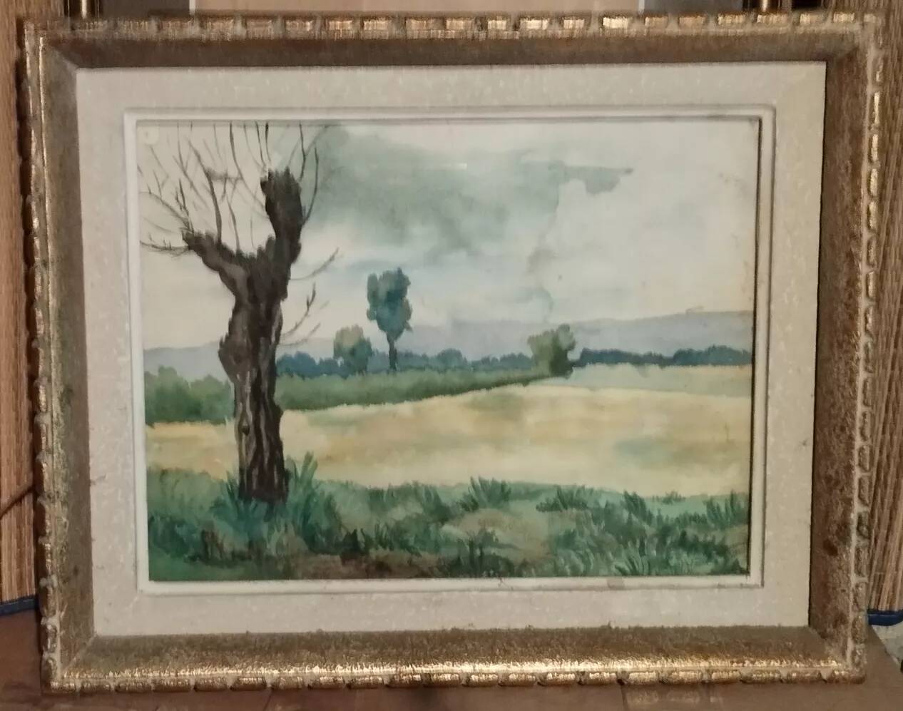 Peinture aquarelle originale, signée Paul Maurice