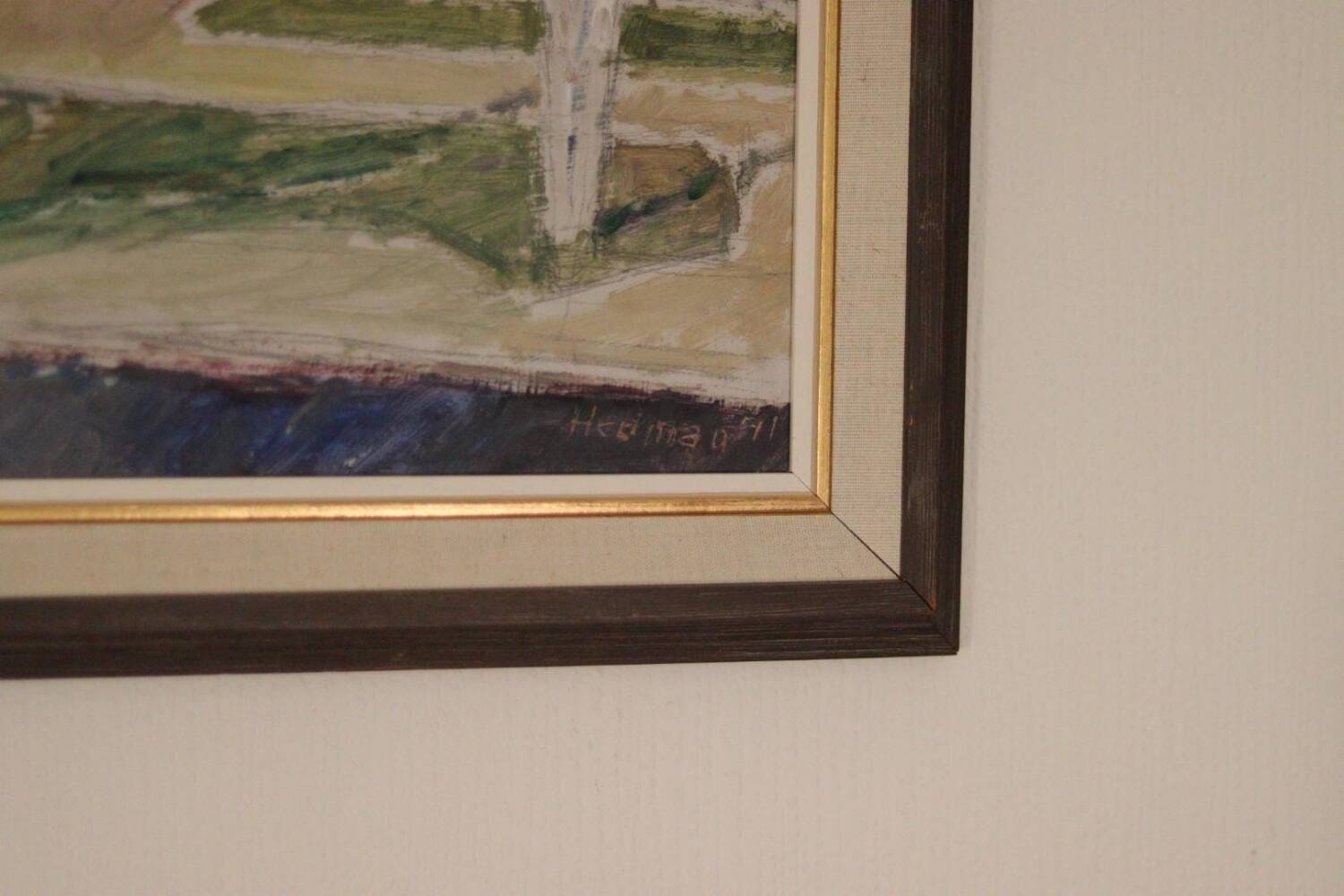 Swedish Oil on Panel – “Street Jämtland” by John Hedman (1913–1994)