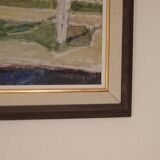 Swedish Oil on Panel – “Street Jämtland” by John Hedman (1913–1994)