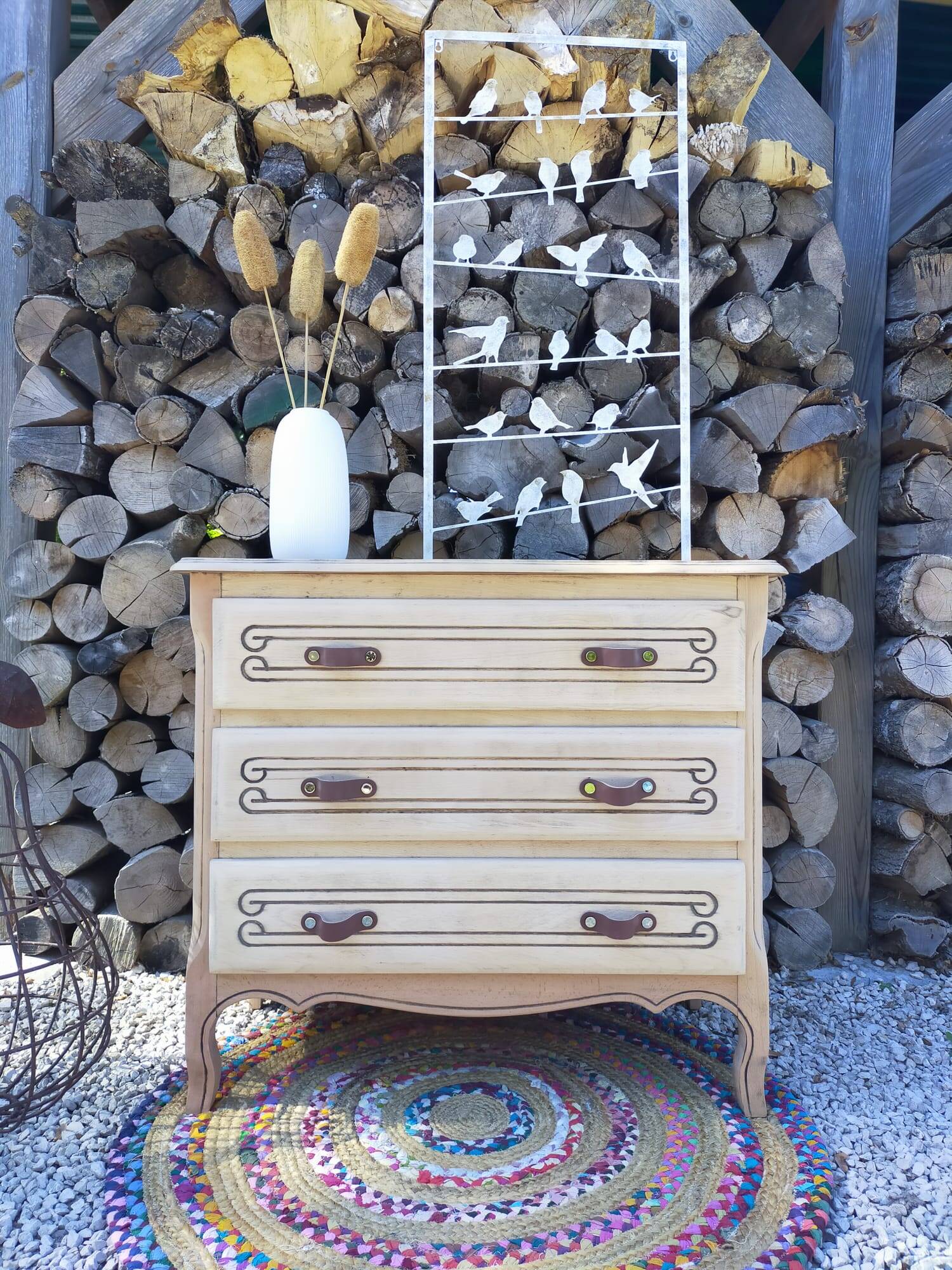 renovated wooden chest of drawers