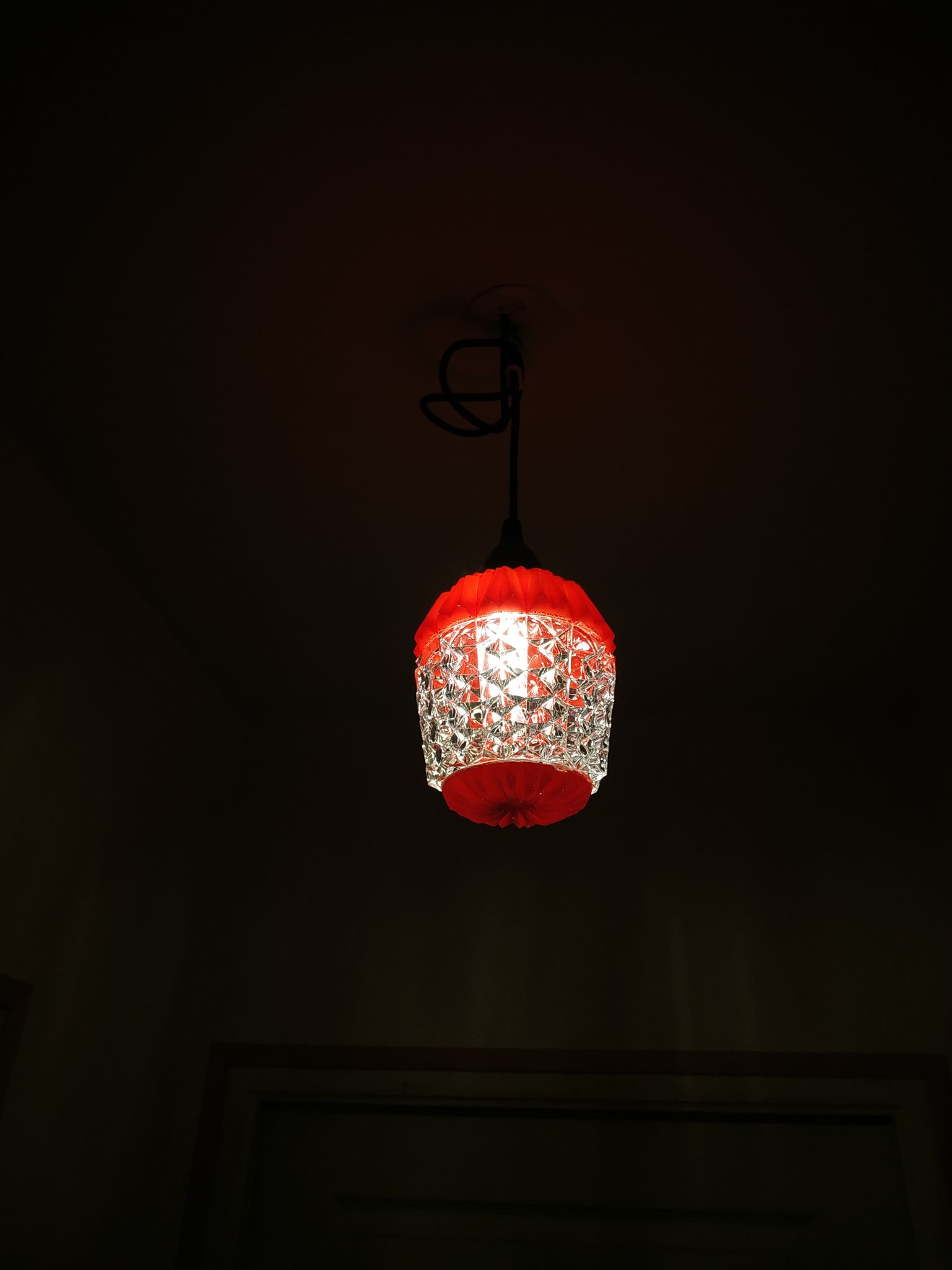 Suspension vintage design lampion années 50
