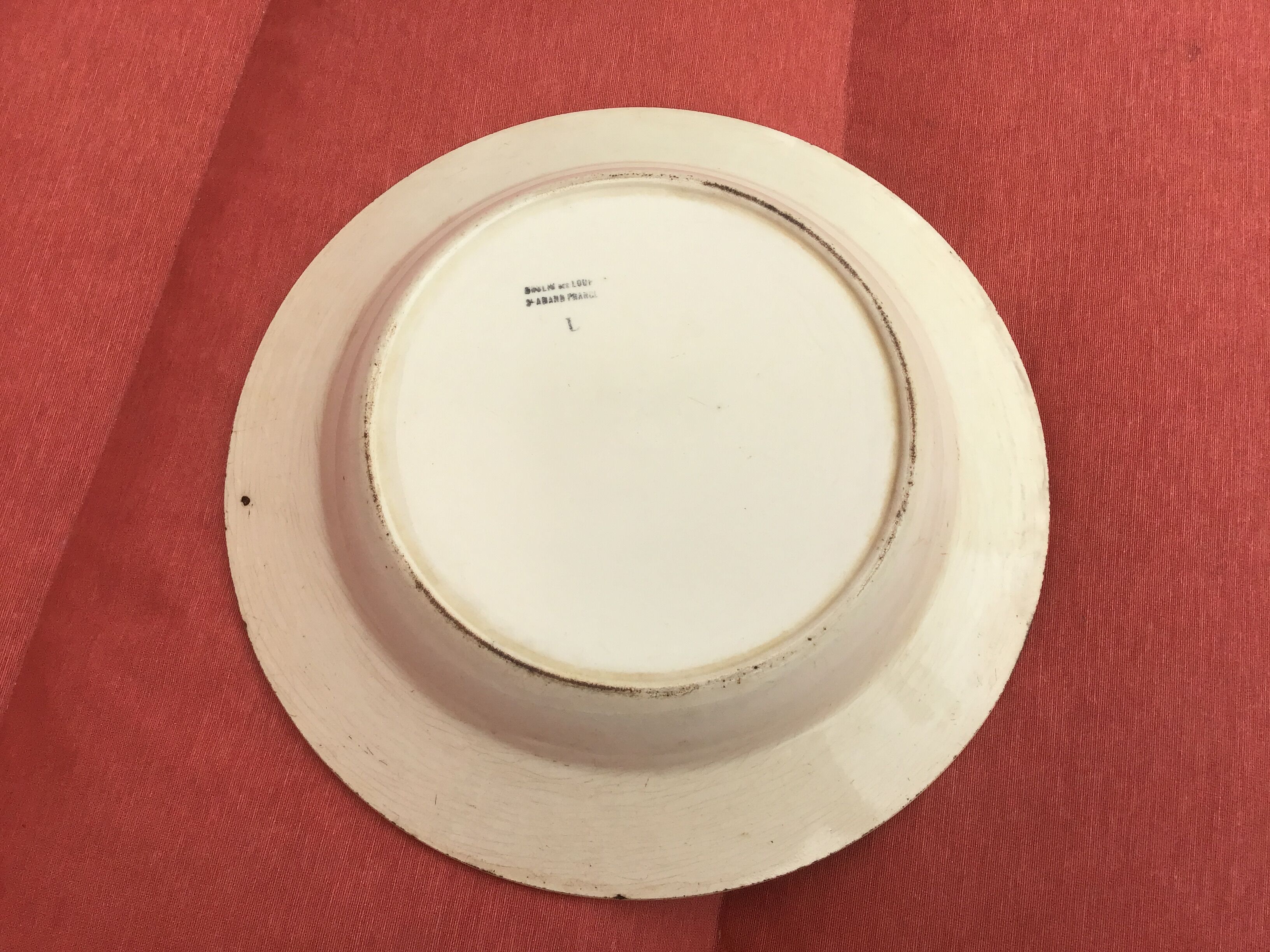 Flat decoration porcelain boat Moulin des loups