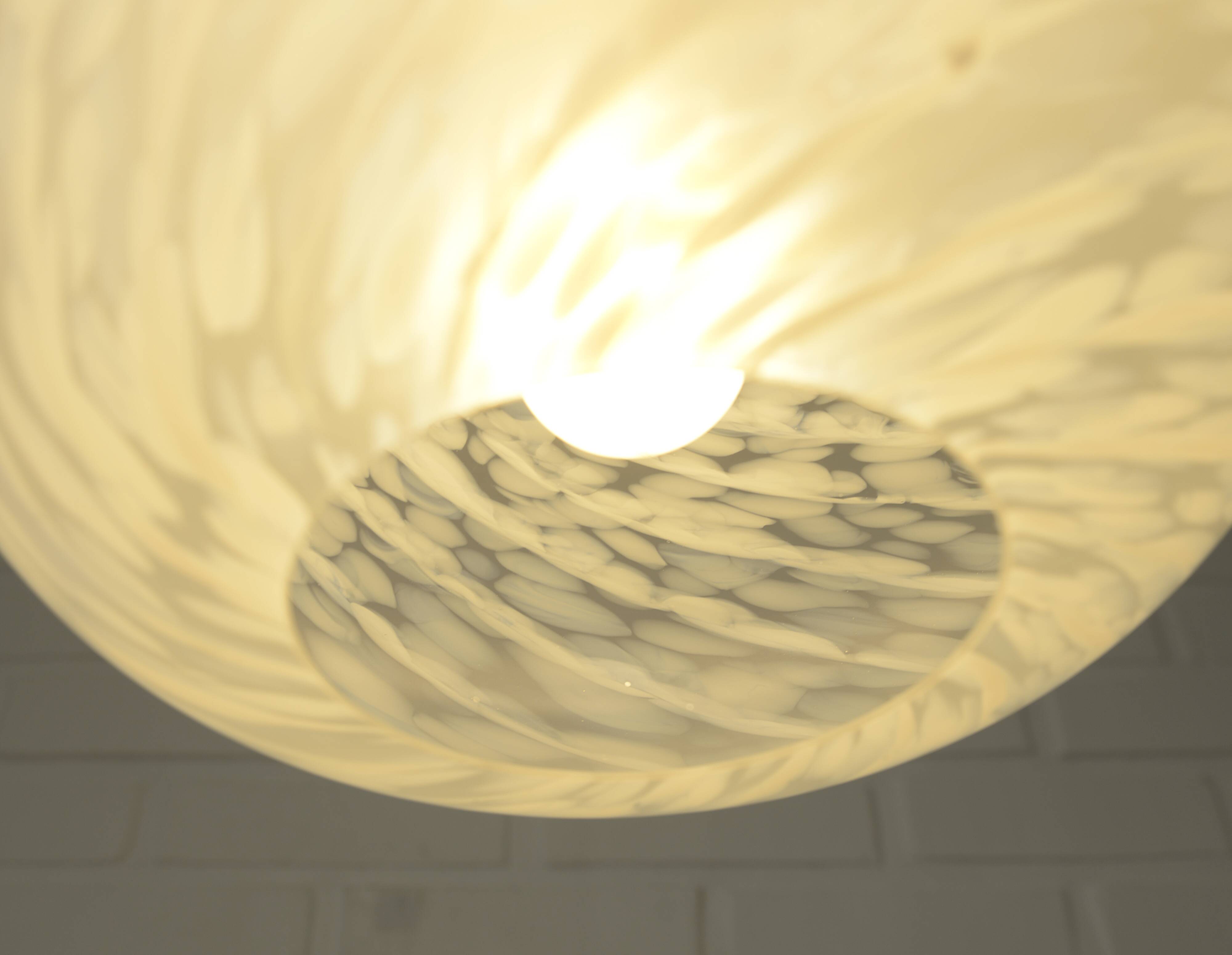 Vintage chandelier / Murano glass hanging lamp / Unique light fixture / Pendant light / Italy 1980s