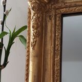 Golden romantic mirror with gold leaf