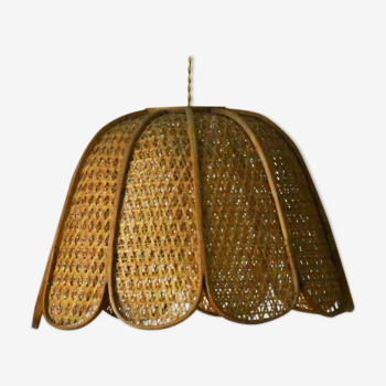 Wicker hanging lamp