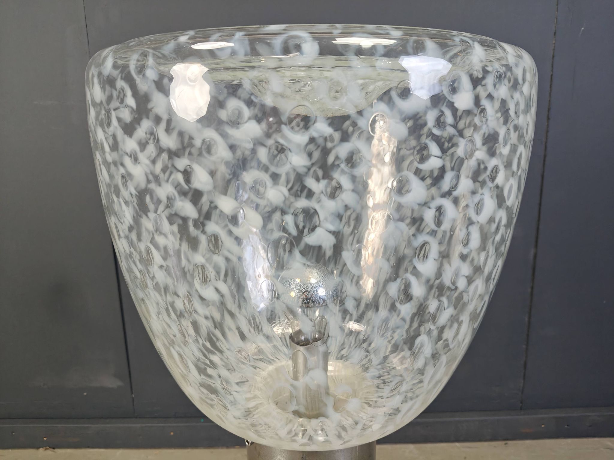 Vintage italian murano glass space age floor lamp, 1970s