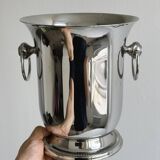 Seau à champagne vintage en métal brillant