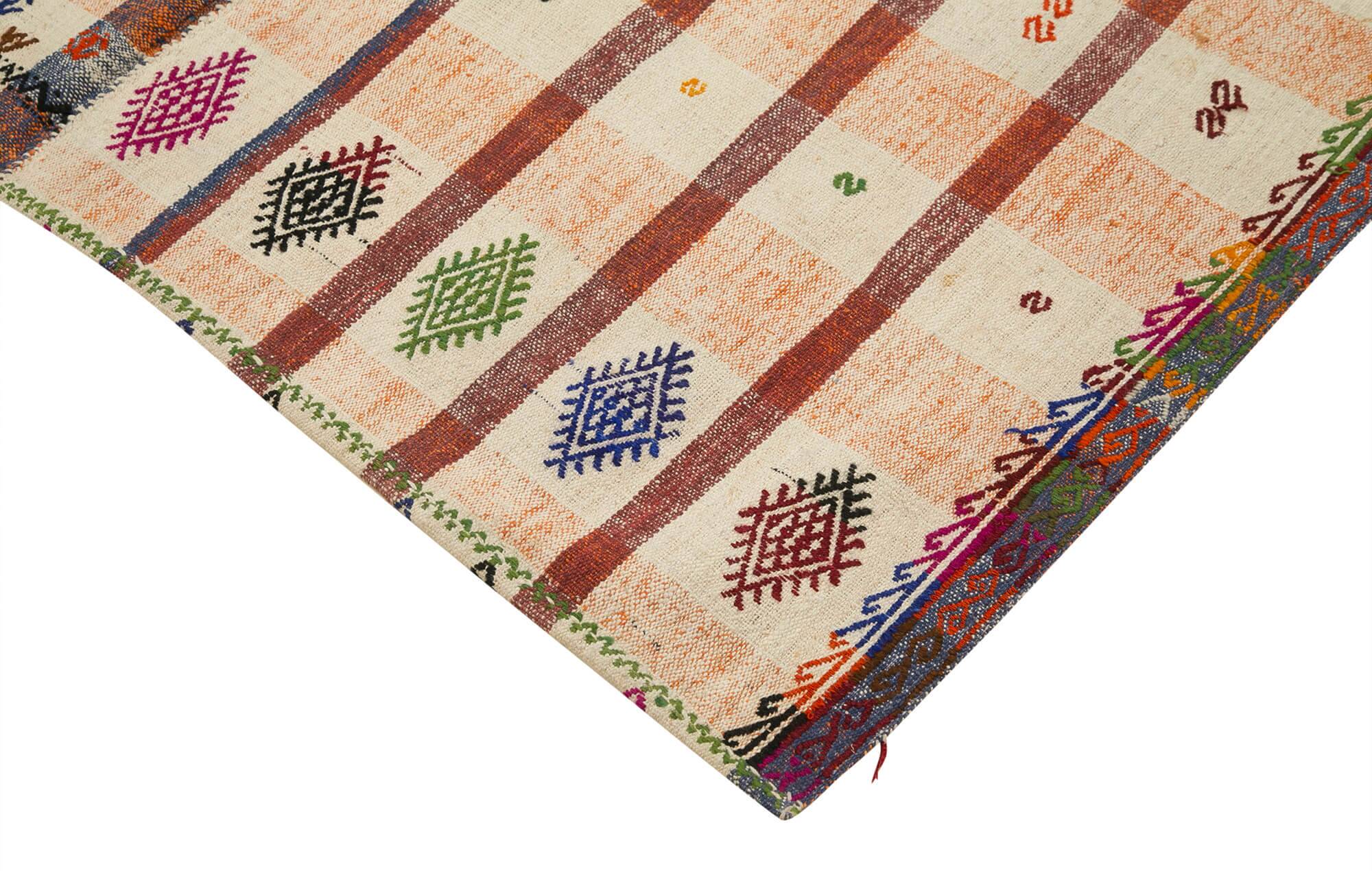 Turkish Handmade Vintage Anatolian Kilim 147 cm x 280 cm