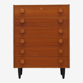 Teak chest of drawers, Danish design, 1960s, production: Denmark