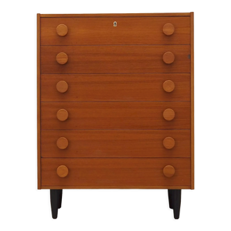 Teak chest of drawers, Danish design, 1960s, production: Denmark