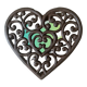 Cast iron heart trivet