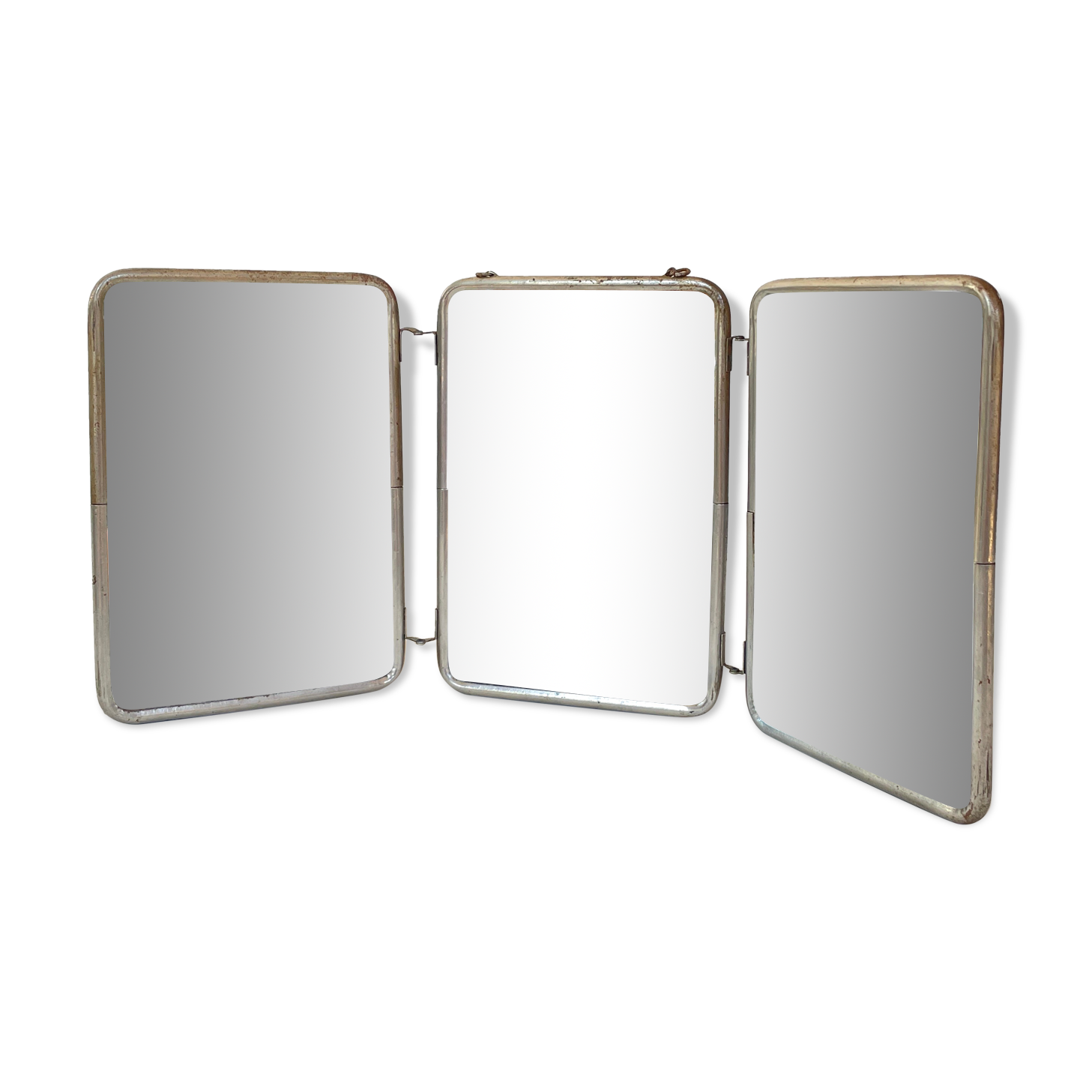 Miroir tryptique barbier vintage 1960