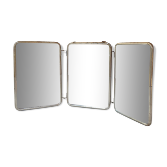 Vintage barber tryptic mirror 1960