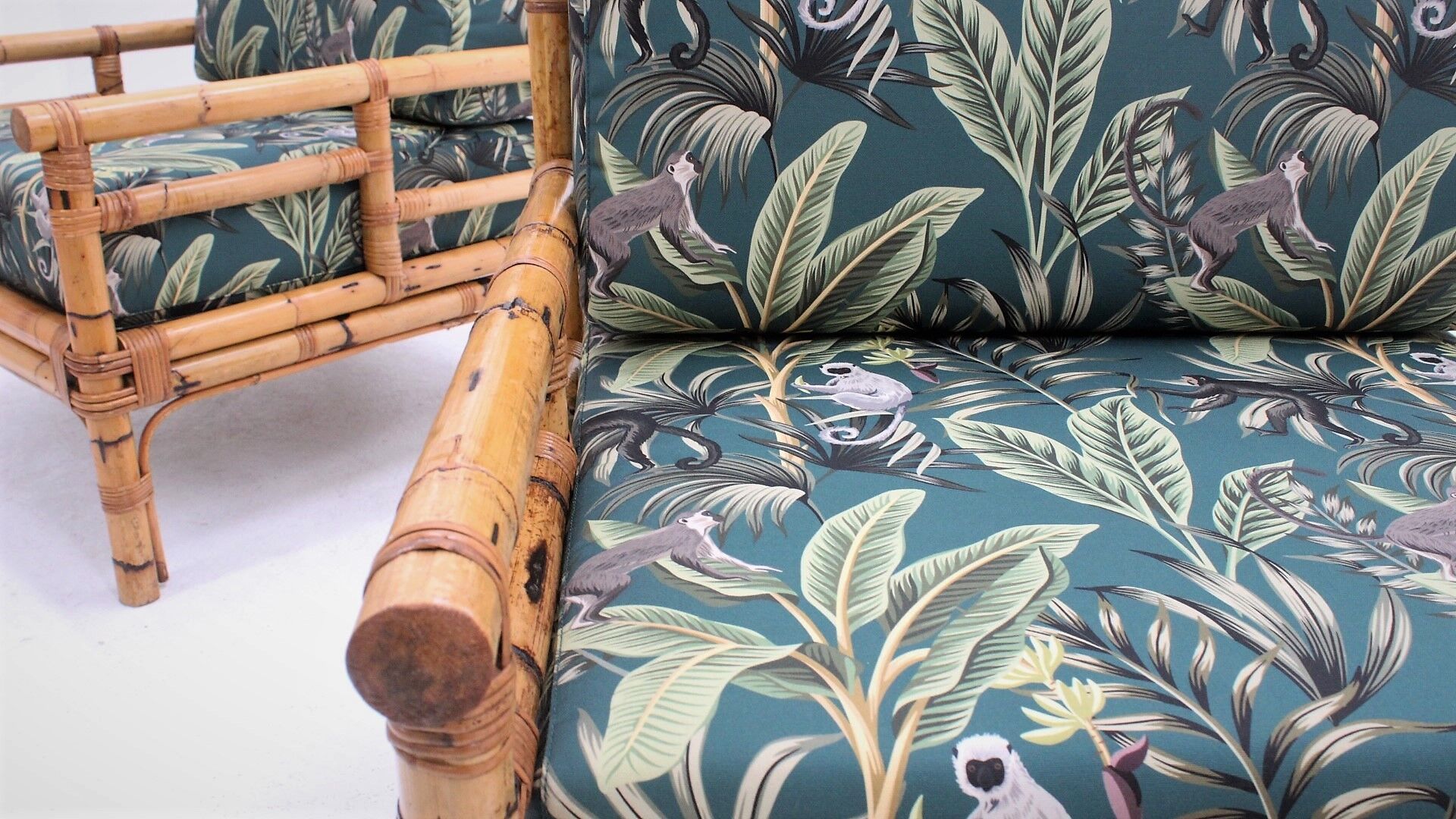 Vintage rattan armchairs Vivai del Sud 1970s , set of 2