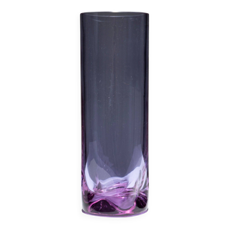 Vase cylindrique en verre parme, 1960s