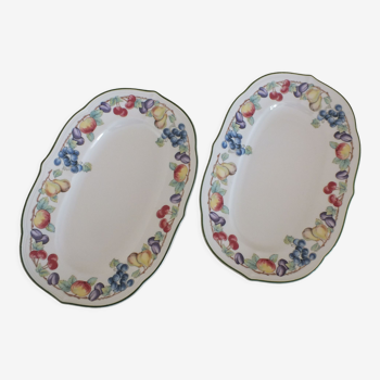 Pair of Villeroy and Boch service Melina raviers