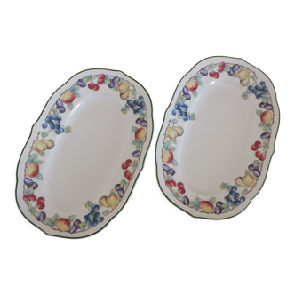 Pair of Villeroy and Boch service Melina raviers