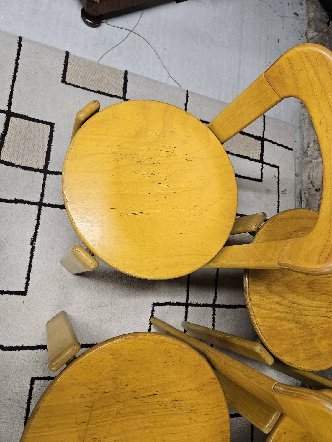 Lot of vintage bruno rey 1970" chairs