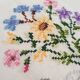 Delicate hand embroidered tablecloth with flowers, Romania