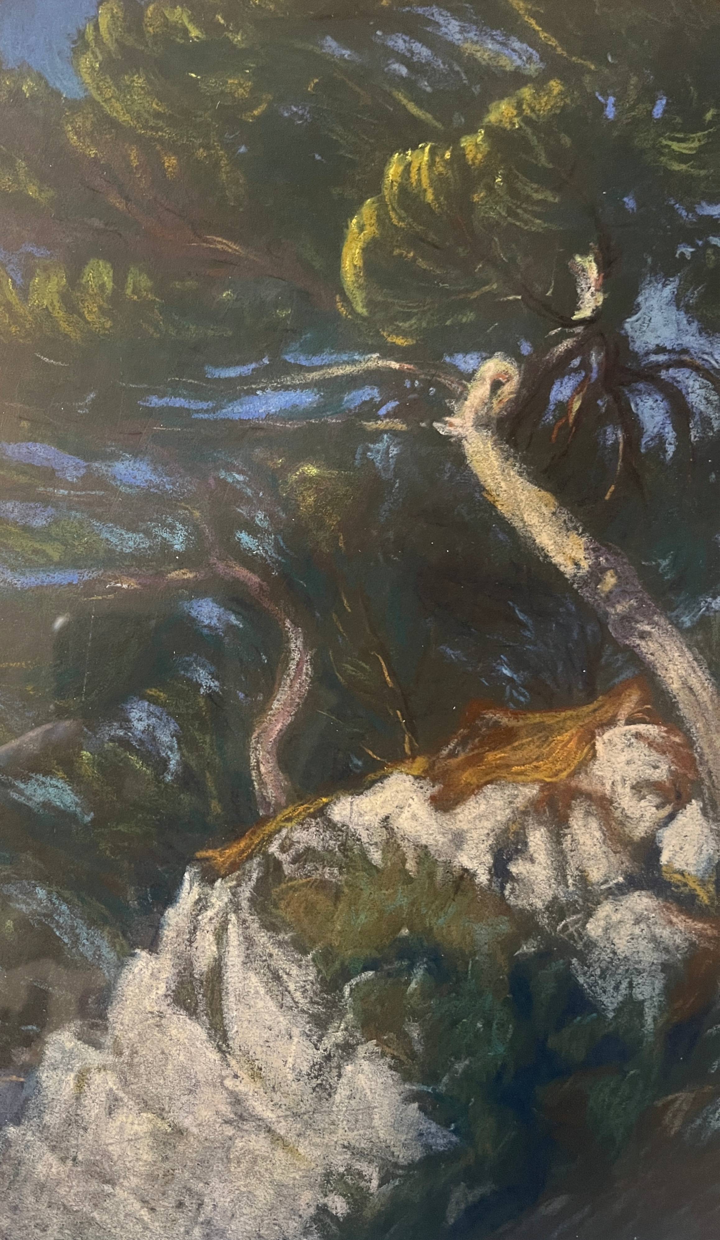 Painting attr. Ed. Pannetier (1884-1965) Southern landscape tree