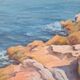 Les Calanques - Rochers à la Madrague (Marseille) - Huile sur toile signée