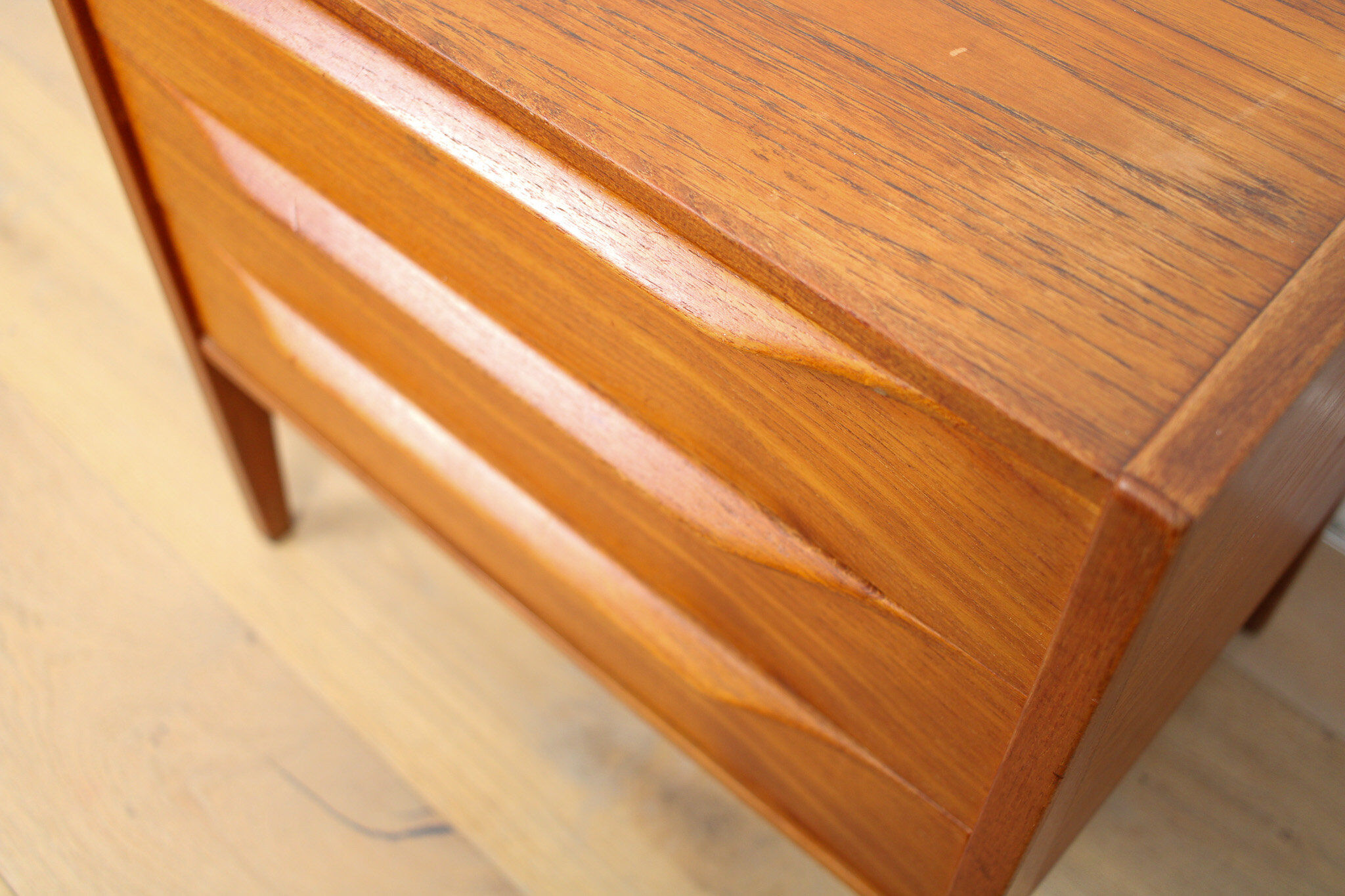 A vintage Danish mid-century bedside table attributed to Kai Kristiansen