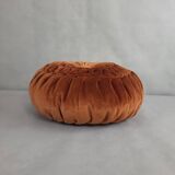 Round pleated velvet cushion