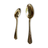 Box of 12 silver-gilt teaspoons from the Ercuis brand
