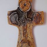 Cross in pyrite sandstone Corsica 70s