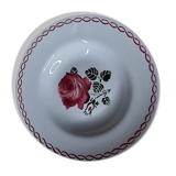 Plate Hollow Style décor Badonviller Old Red Flower dp 112144