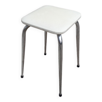 Tabouret vintage pieds chromés