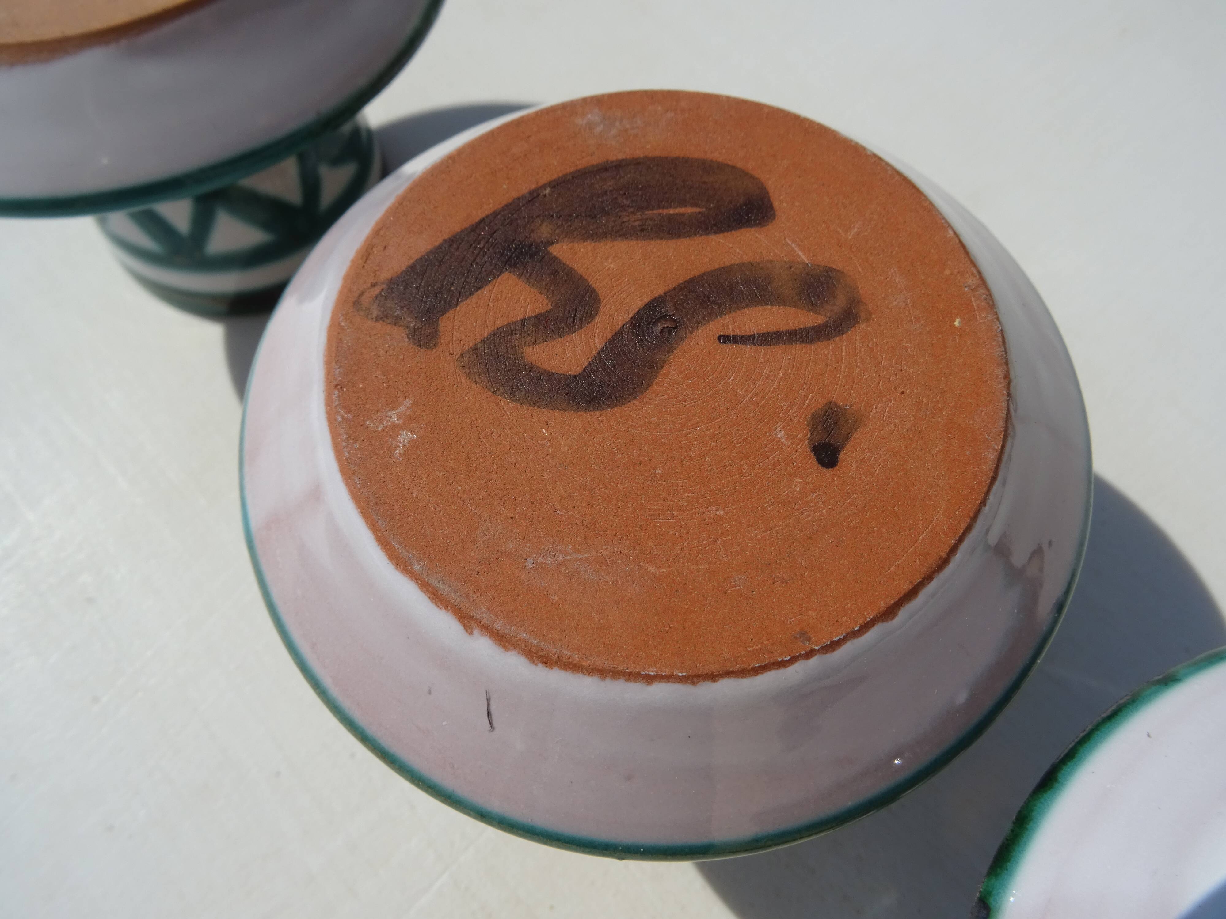 3 ceramic shells Robert Picault Vallauris Vintage