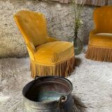 Toad armchair in vintage mustard velvet