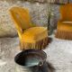 Toad armchair in vintage mustard velvet