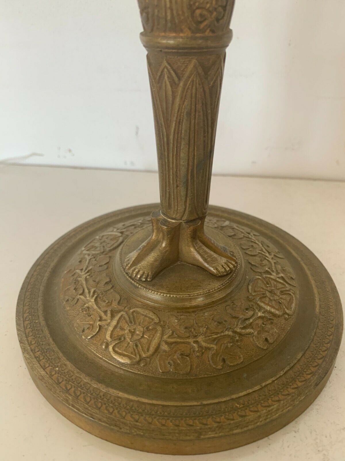Louis XVI style lamp foot in chise bronze Caryatid decoration XX century